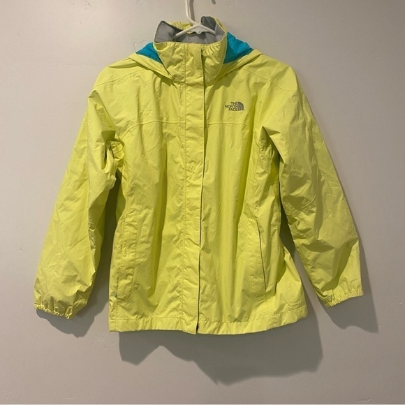 The north face rain jacket neon yellow Kids 14/16